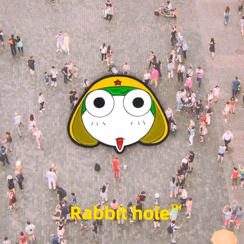 Cartoon Konijnengat Handgeschilderde Kikker Keroro Broche Badge Spelden Nostalgische Actie Figuur Kawaii Collectie Tas Accessoires