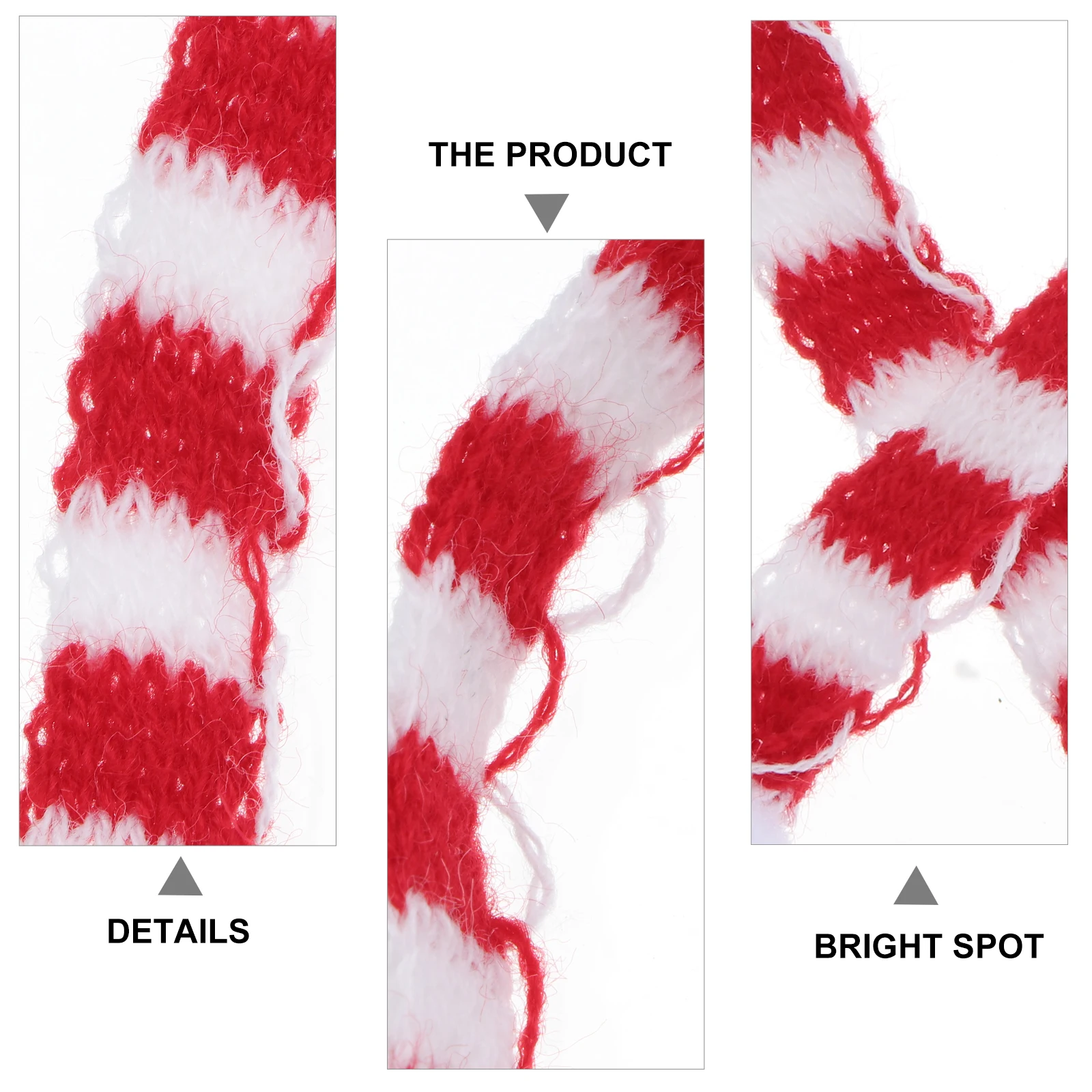 

8 Pcs Christmas Decoration Pet Scarf Bottle Decorative Scrarf for Little Make up Mini Knitted Neckerchief Snowman