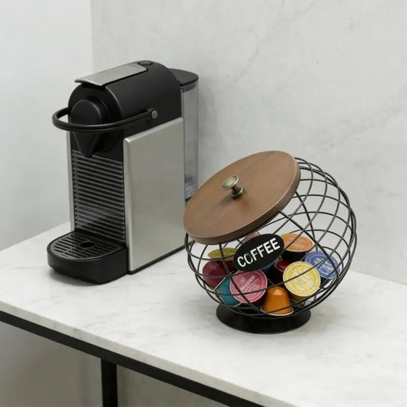 Modern Iron Coffee Storage Rack Features Effective Design To Keep Drink Containers Arranged In Small Kitchens 55KF