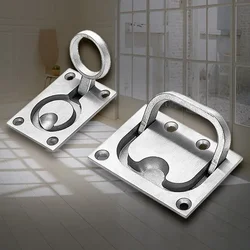 1pcs Durable 304 Stainless Steel Marine Boat Deck Hatch Flush Pull Lift Handle Ring Door Knobs Handles Pull Ring