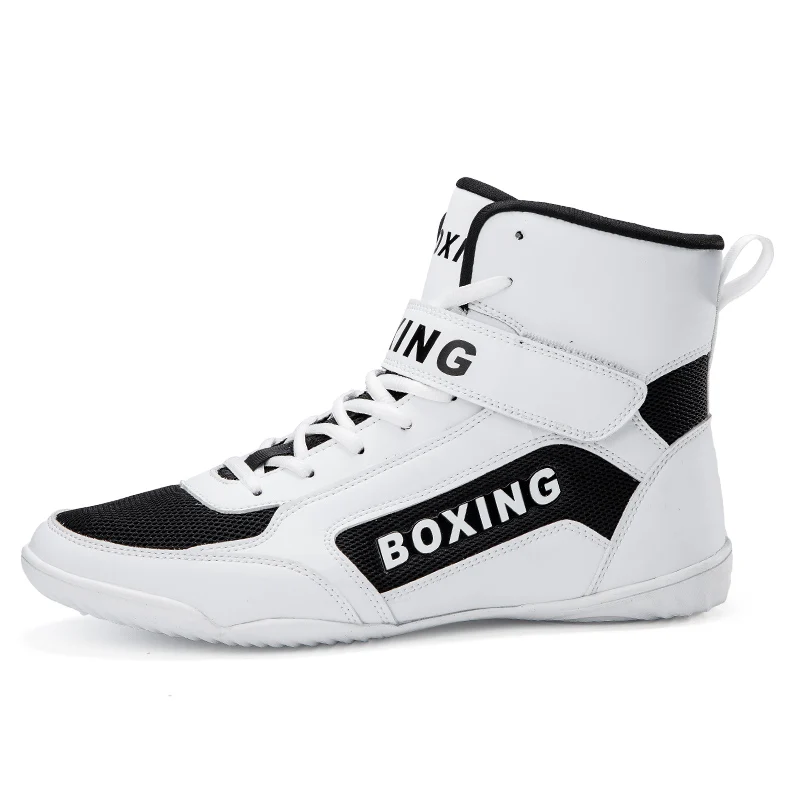 Scarpe da wrestling professionali Scarpe da boxe scarpe da allenamento da combattimento Stivali lunghi Muay Thai combattimento fitness superficie netta Scarpe Sanda