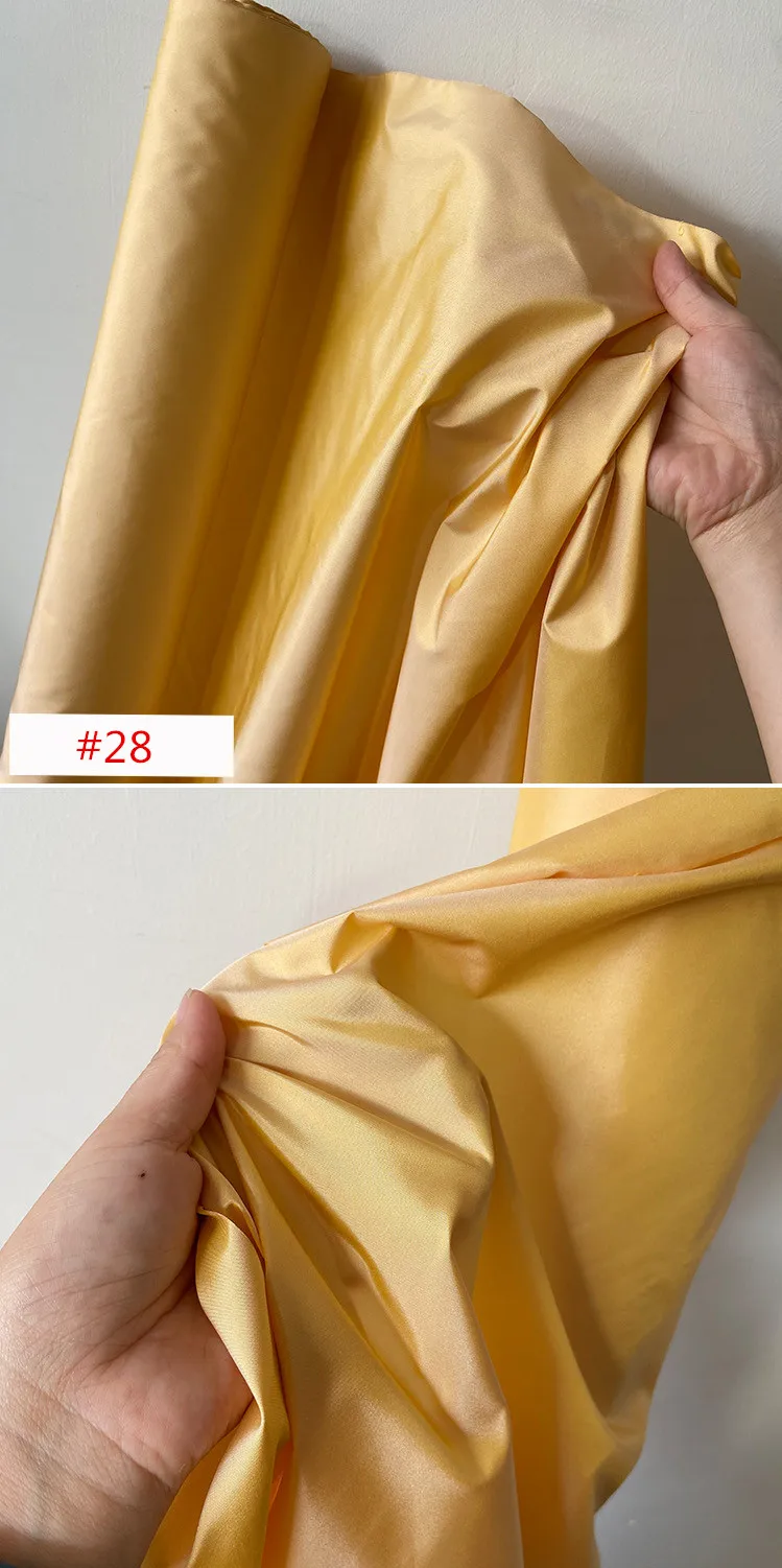 Beliebter, hochwertiger, 100 % reiner Seidenstoff, Taft, einfarbig, einfarbig, für Damen, gesunde Kleidung – Detail 20