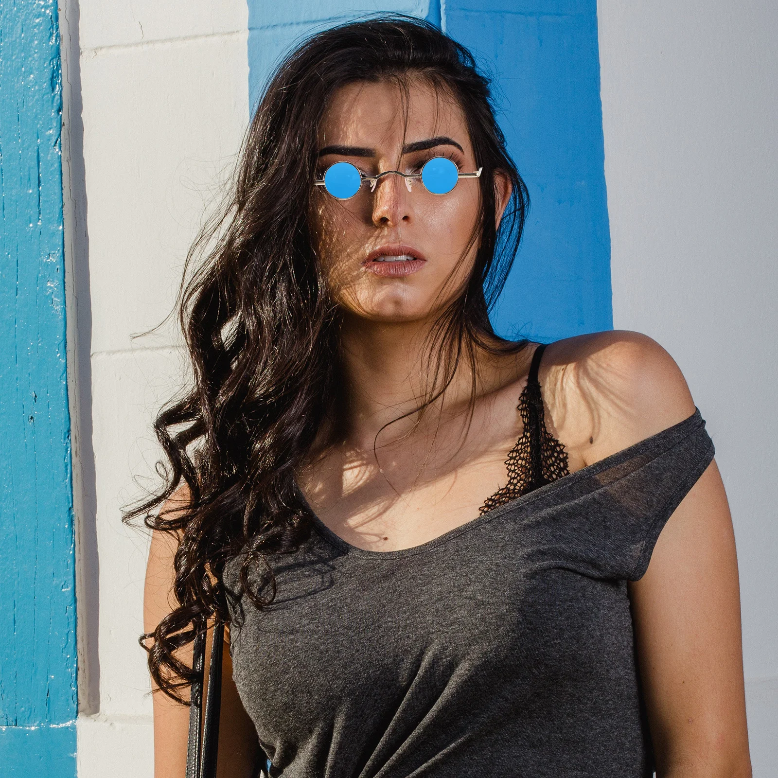 

Vintage Personality Sunglasses Round Metal Frame Uv Protection for Party Wedding Style Unisex Fashion Accessory