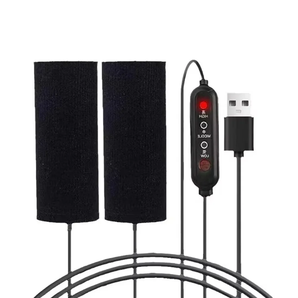 Motorcycle Heated Handgrip 5V 2A Three-Level USB Heating Anti-Slip and Fast Heating Handgrip Accessory Universal USB Plug