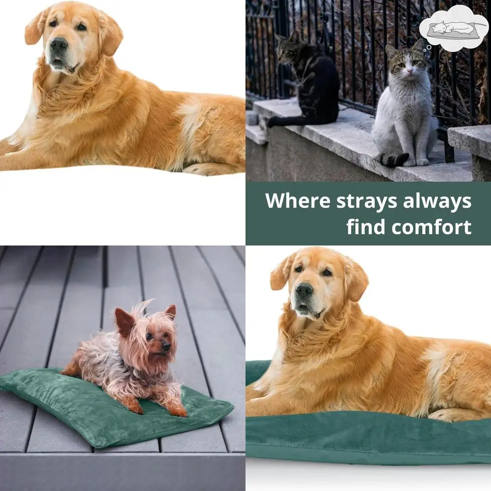 

Outdoor Dog Bed with Heating Pad, Soft Warmer for Pets, 80W, 35.4x23.6