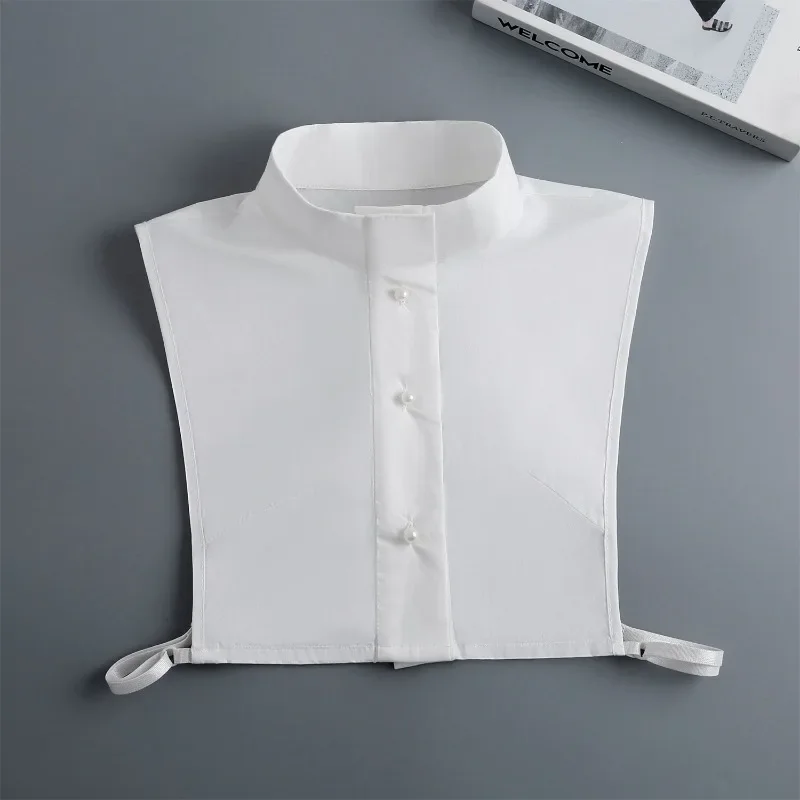 여성용 블라우스 스웨터 칼라 탈부착 가능한 가짜 칼라 화이트 하프 셔츠 스탠드 가짜 칼라 의류 액세서리