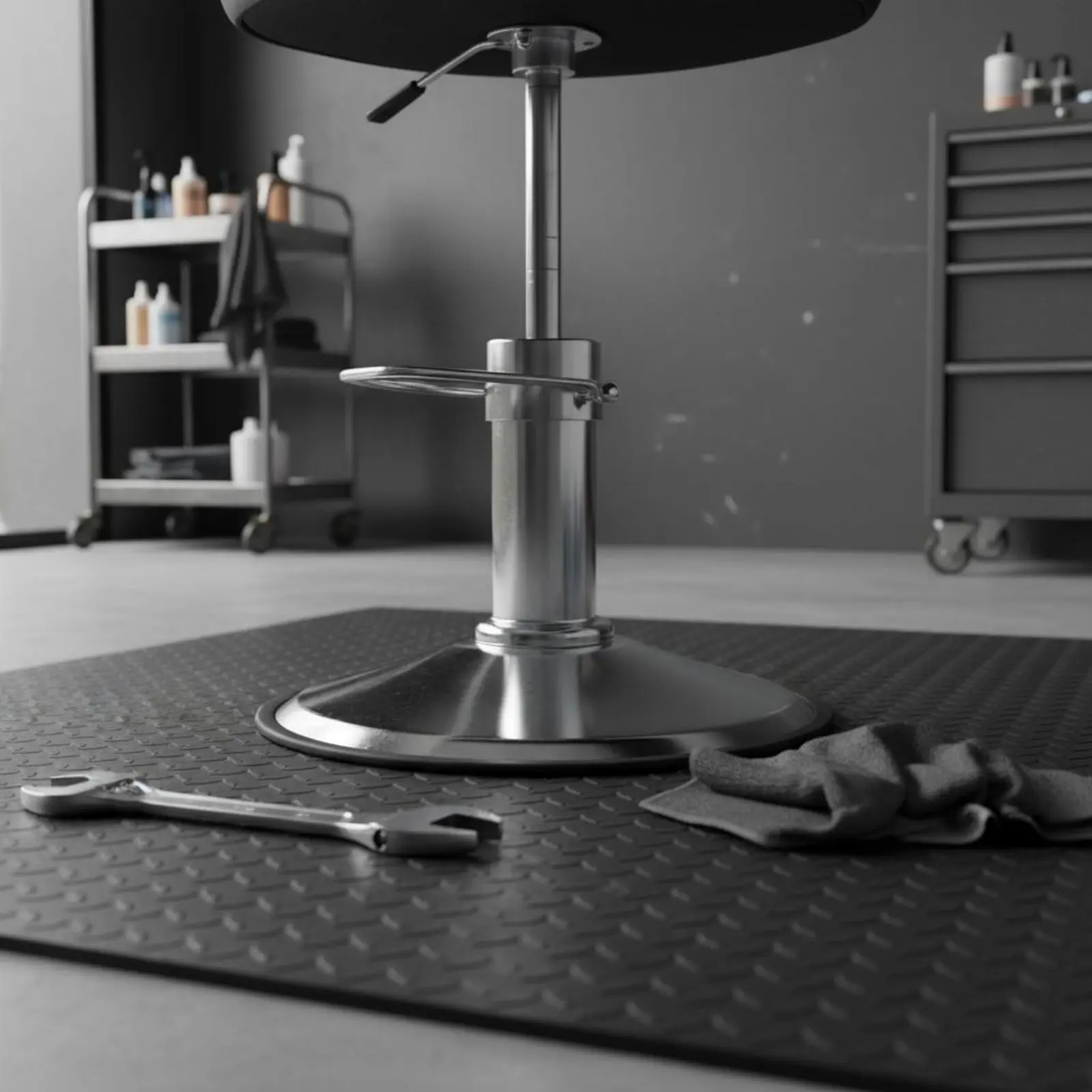Salon Chair Round Base Sturdy Duty Haircut Chair Base Furniture Part Anti-Slip Rubber Gasket for Barbers, Cosmetic Parlor