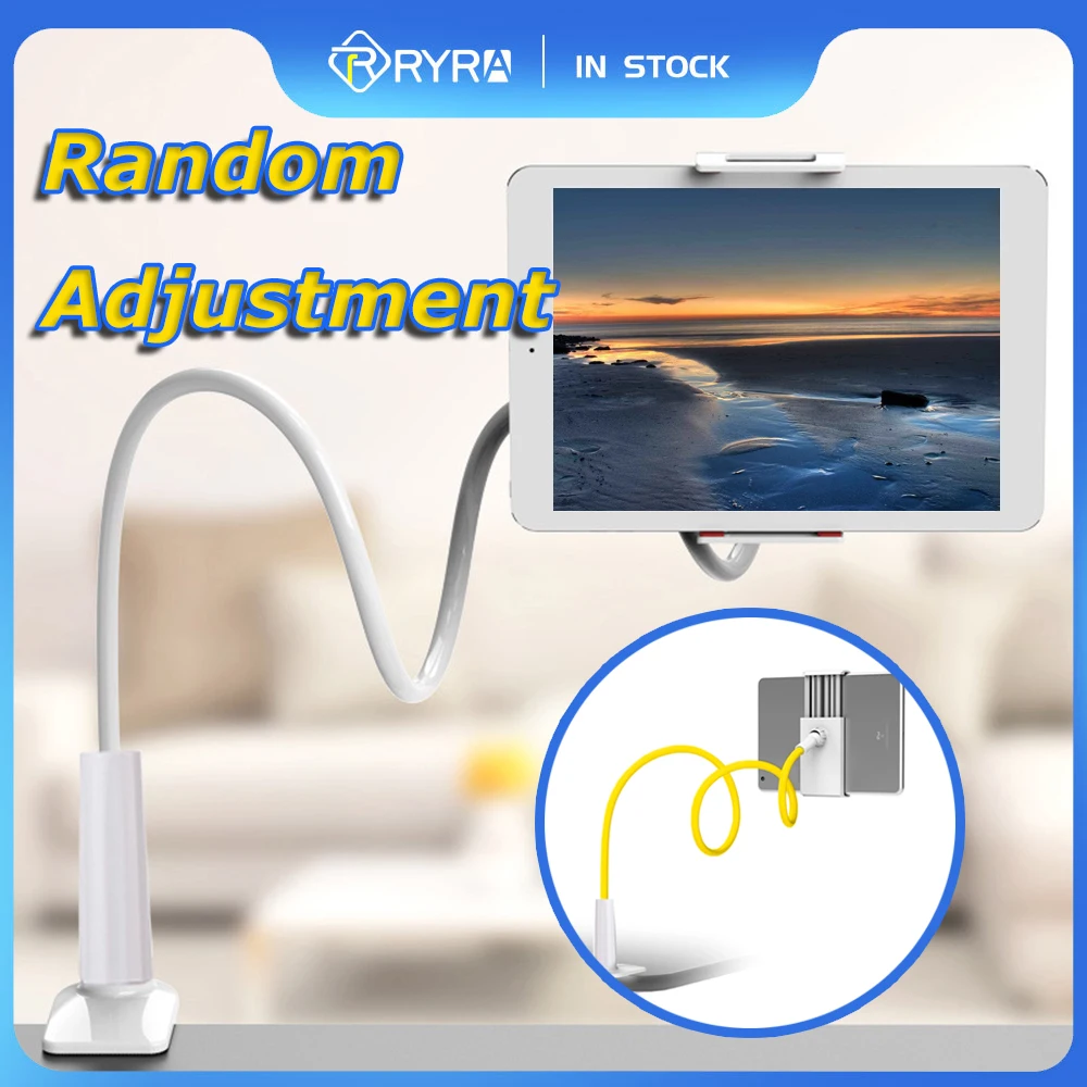 유연한 휴대폰 클립 범용 레이지 휴대폰 스탠드 홀더 클립, 책상 테이블 침대 마운트 클립 브래킷, 범용 스마트폰용