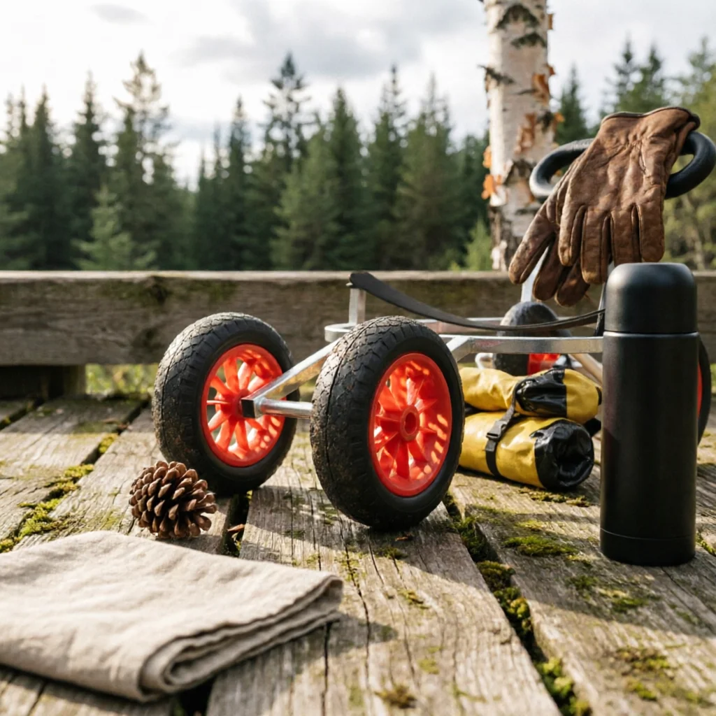 

2 Pieces Kayak Hauling Wheel Puncture-Proof Solid PU Wheel Beach Wheels Sand-Friendly Outdoor Gear Easy Rolling