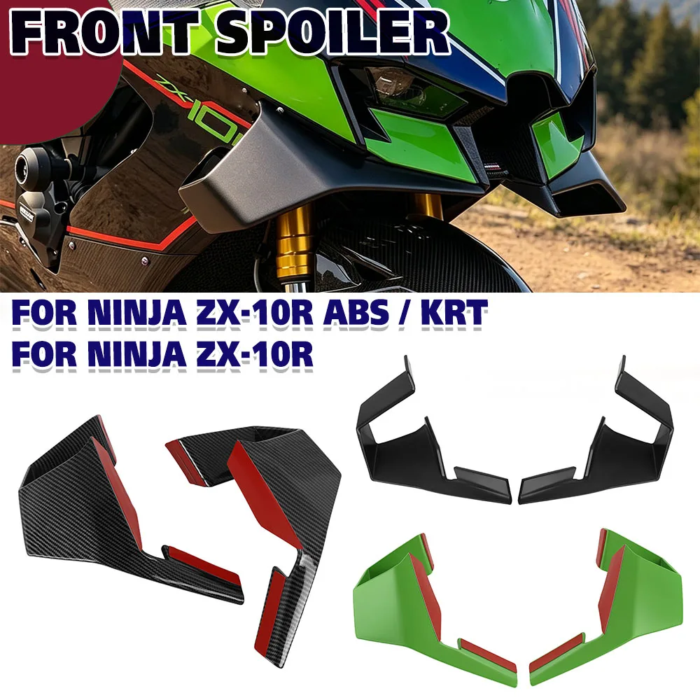 for-kawasaki-ninja-zx-10r-abs-krt-2021-2025-motorcycle-windshield-wing-fairing-front-aerodynamic-zx10r-front-spoiler-winglet