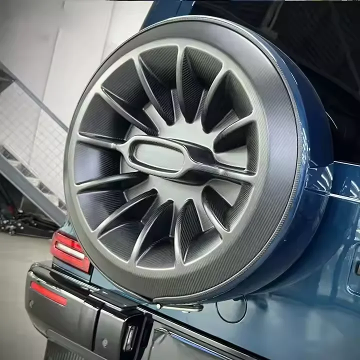 고품질 드라이 카본 휠 커버 스페어 타이어 커버 메르세데스 벤츠 G 클래스 W463 W463A W464 G350 G400 G500 G63용