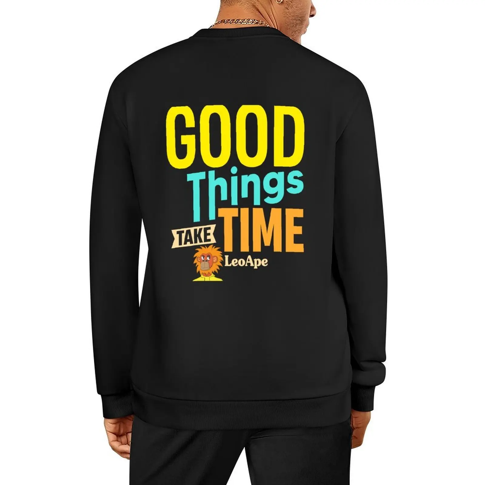 

Good things take time Pullover male clothes korean clothes japanese style winter clothes sweatshirt men