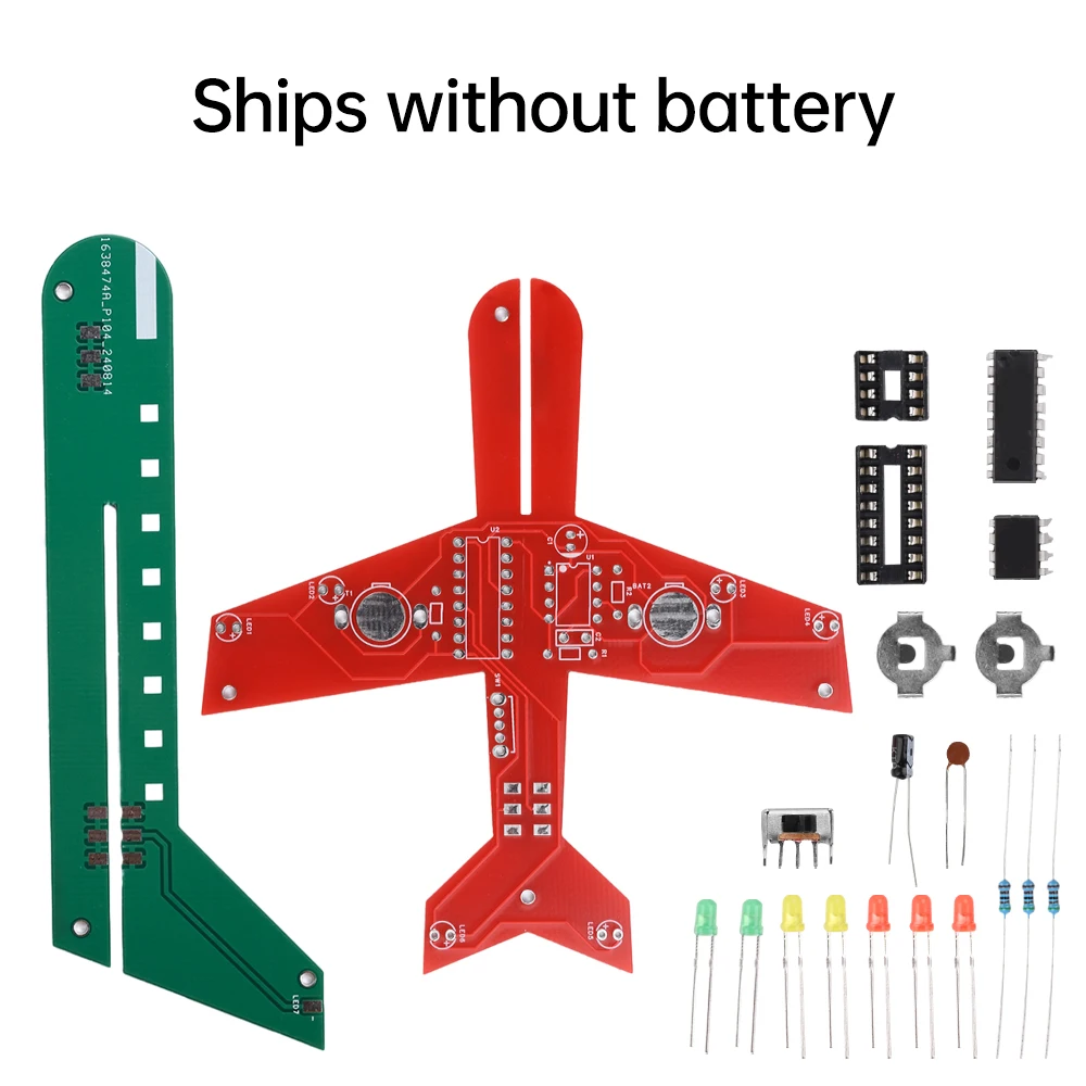 Kit d'éclairage fluide pour petit avion, circuit Flash, CD4017, NE555, production électronique amusante, pratique de soudage bricolage, pièces VTT