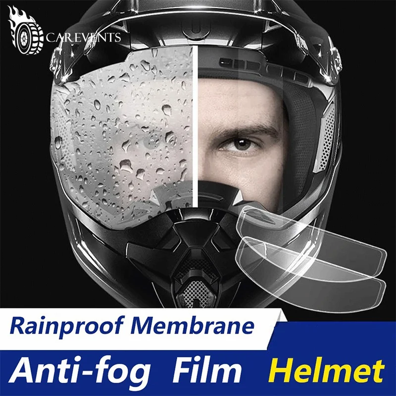 Motorcycle Helmet Waterproof Lens Film Universal Rain and Fog Protection Film Transparent Lens Sticker Helmet Anti Fog