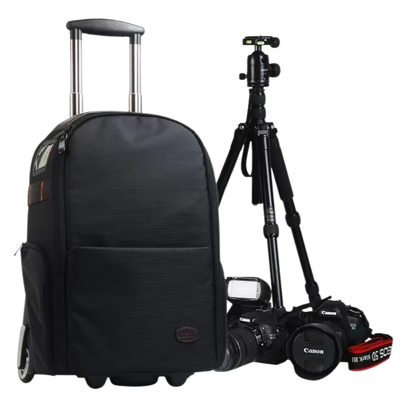 

Professional Camera Backpack with Wheels, Large DSLR Photo Bag Travel Hiking Luggage Carry On Backpack for Photographer