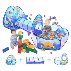 Kids Tent Ball Pool Balls Portable Baby Playground Playpen Children Large Pit with Tunnel Baby Park Camping Pool Baby Play House