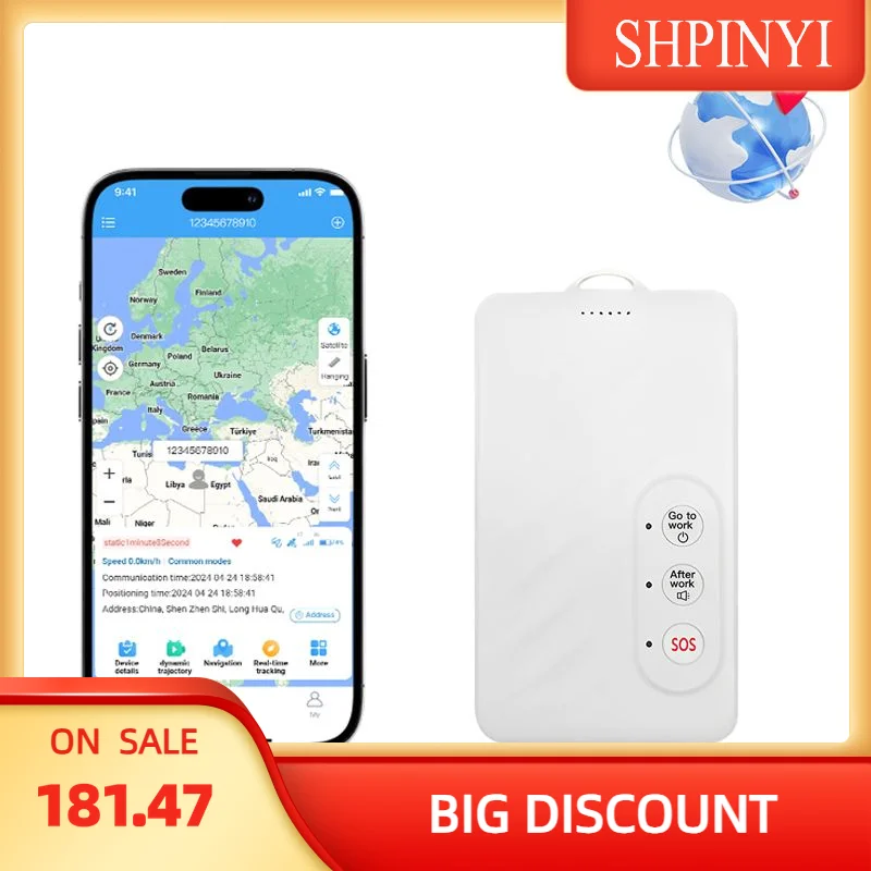 4G Global GPS Tracker mit SOS-Alarmsystem WIFI und GSM-Positionierung PC Track View für persönliche Standortung und Notruf