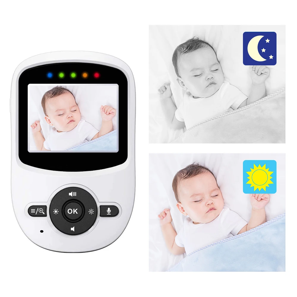 

2.4Inch 2x Zoom Video Baby Monitor Battery Security Nanny Cam Wireless Camera VOX Temperature Display Night Vision Babysitter