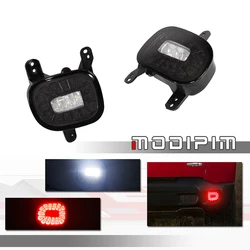 2-in-1 Red LED Car Rear Bumper Reflector Tail Lights Rear Fog Lights W/ White Backup Reverse Lights For Jeep Renegade 2015-2022