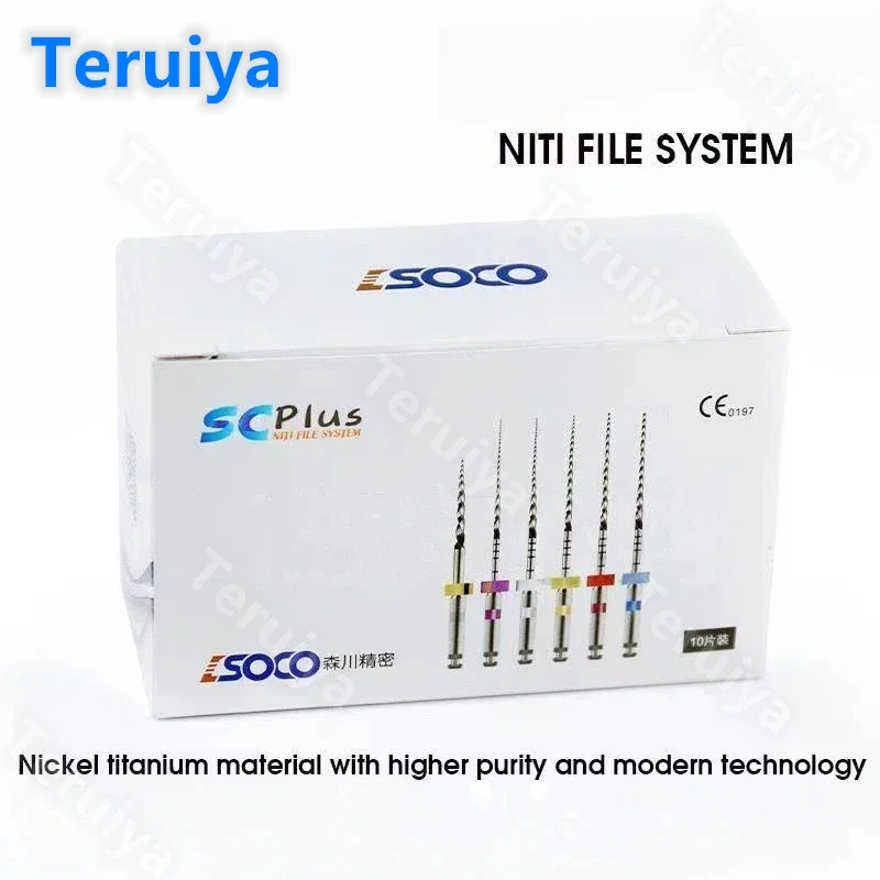 SOCO Plus Platinum Edition Dental Engine Use Large Taper Root Canal Files Endodontic Treatment 6Pcs
