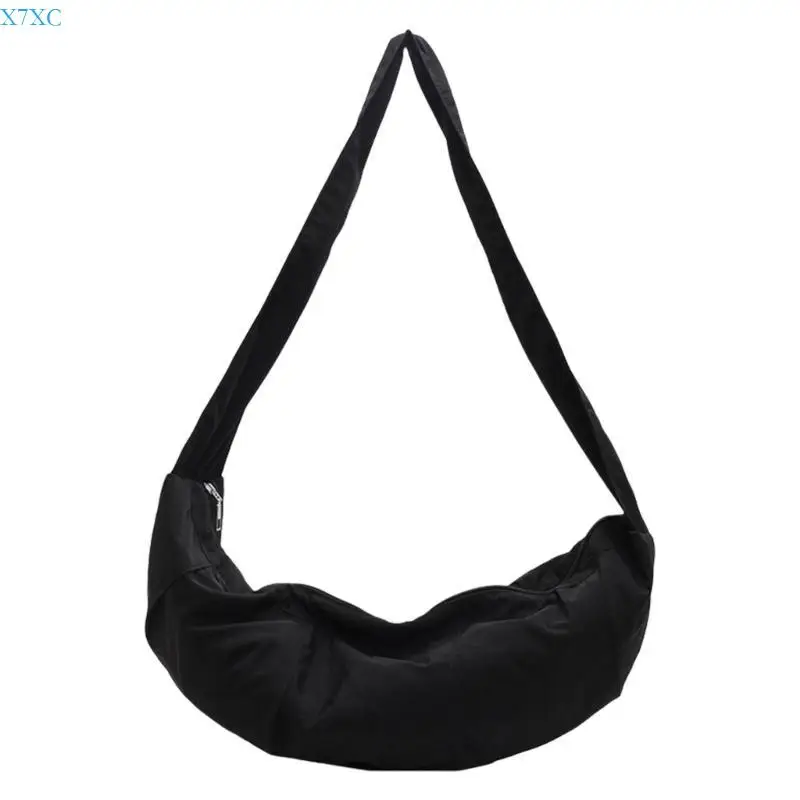 

X7XC Women Casual Shoulder Bag Solid Color Crossbody Bag Simple Dumplings Bag Large Capacity Bag for Daily Travel