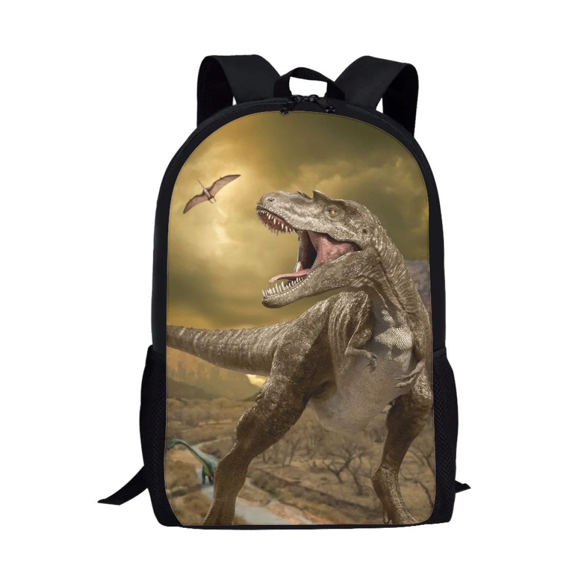 Tas sekolah motif hewan, tas dinosaurus keren, tas ransel siswa sekolah menengah kasual, tas ransel Laptop remaja, hadiah