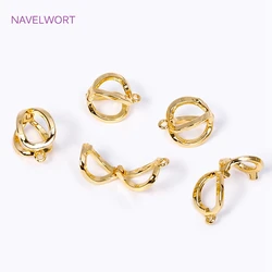 2 Sizes 18K Gold Plated Brass Pearl Enhancer Clips Pendant For Jewelry Making Supplies DIY Necklace Bracelet  Bail Connector