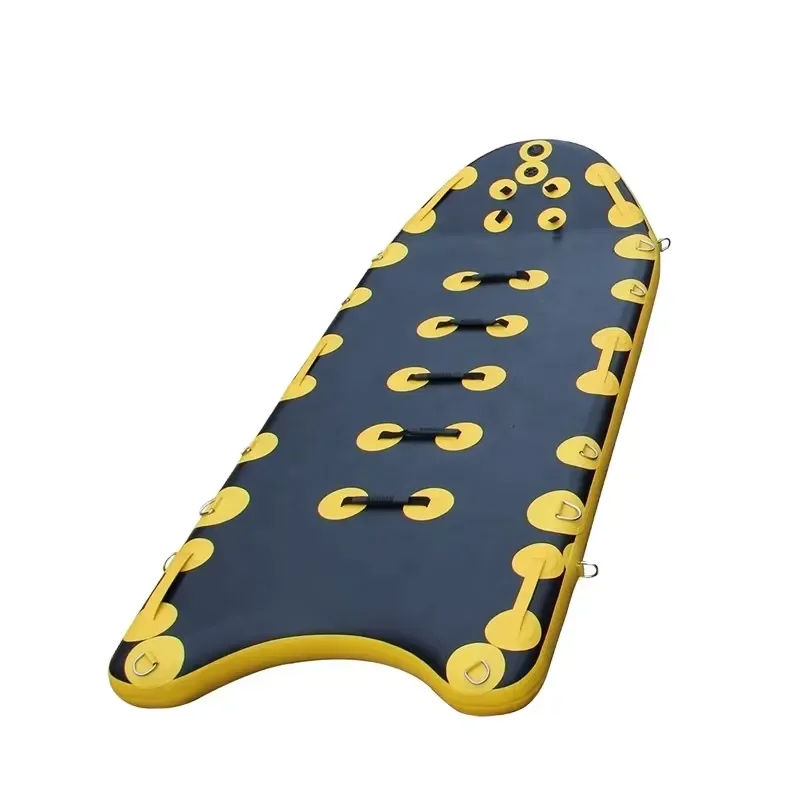 Long Yellow and Black Color Inflatable Rescue Sled