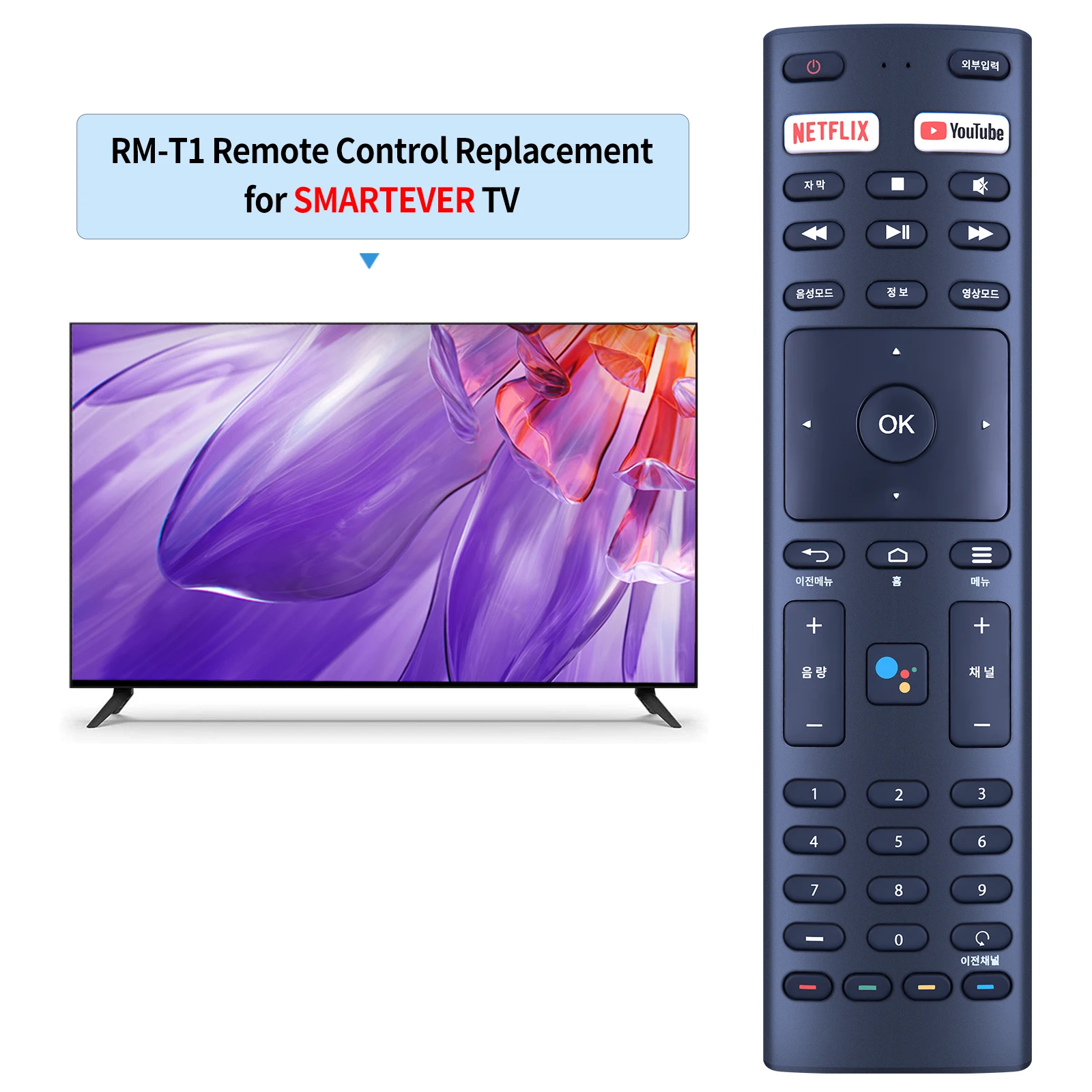 Remote control for SMARTEVER rm-t1 TV