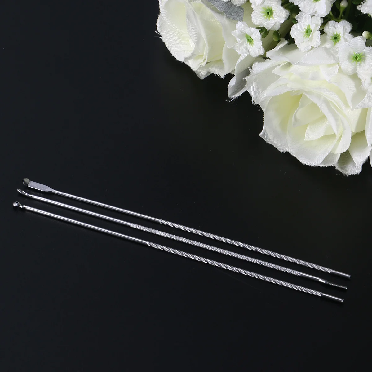 3pcs Portable Stainless Steel Ear Wax Screw Type Earwax Remover Ear Cleaner Set earwax removal