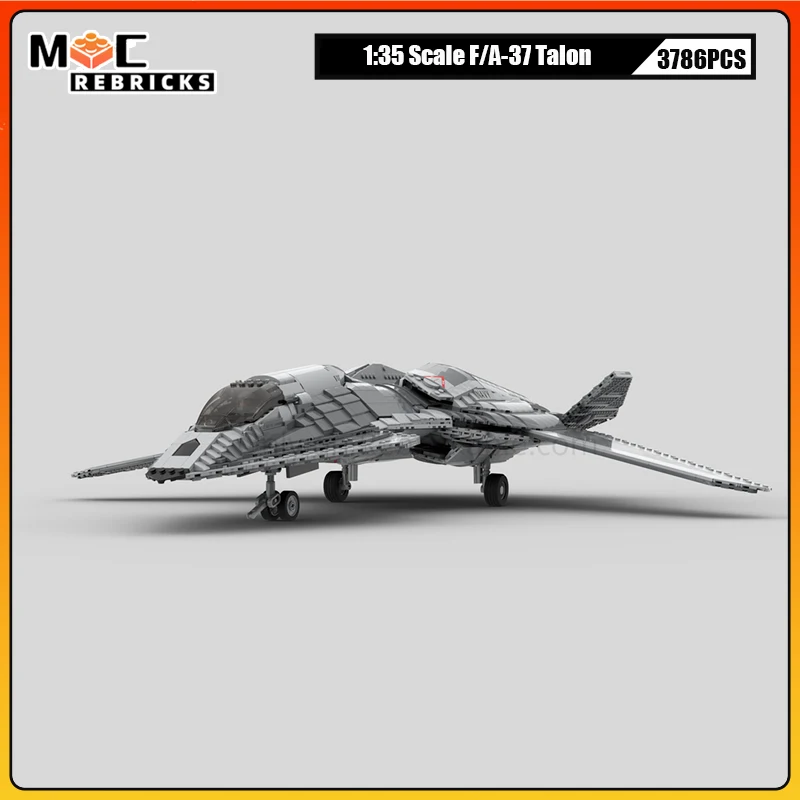 

MOC военные строительные блоки истребитель F/A-37 Talon самолет сборная модель DIY коллекционный набор сборка кирпичей игрушка