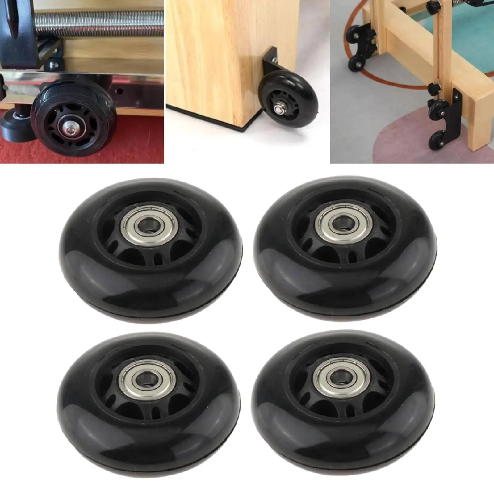 Pilates Reformer Wheel Direct Fit Replacement Set Versatile Accessory for Pilates Core Bed Home Studio Equipment