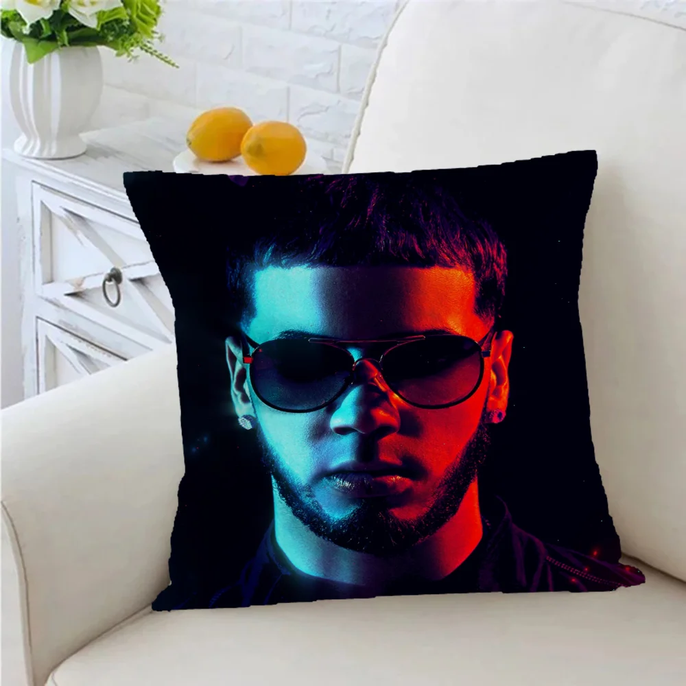 Anuel Aa Decorative Cushion Cover Sleeping Pillows Home 45x45 Cushions Covers Pillow Sofa 50x50 40*40 Pillowcase Textile Garden