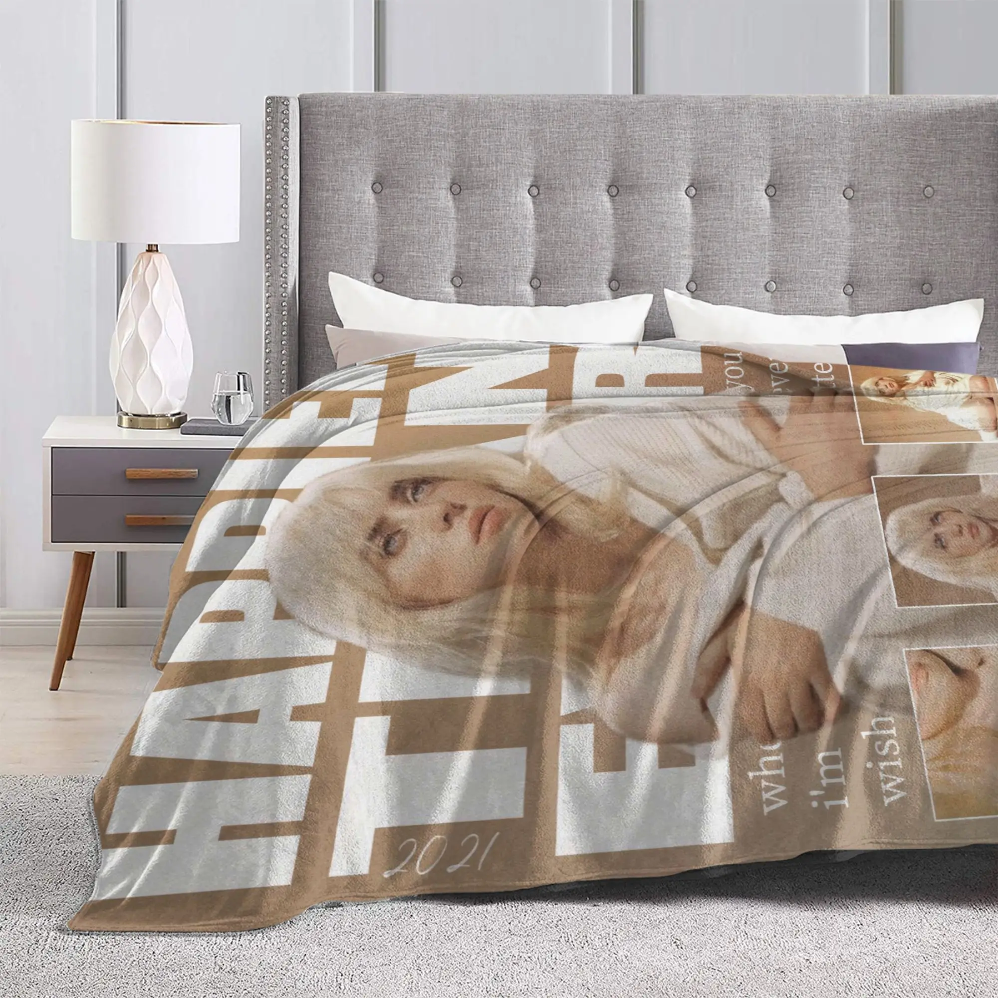 سعيد من الأبد البليز Eilishs رمي بطانية لينة مريحة نمط بطانية لغرفة المعيشة السفر الفانيلا المفرش غطاء السرير