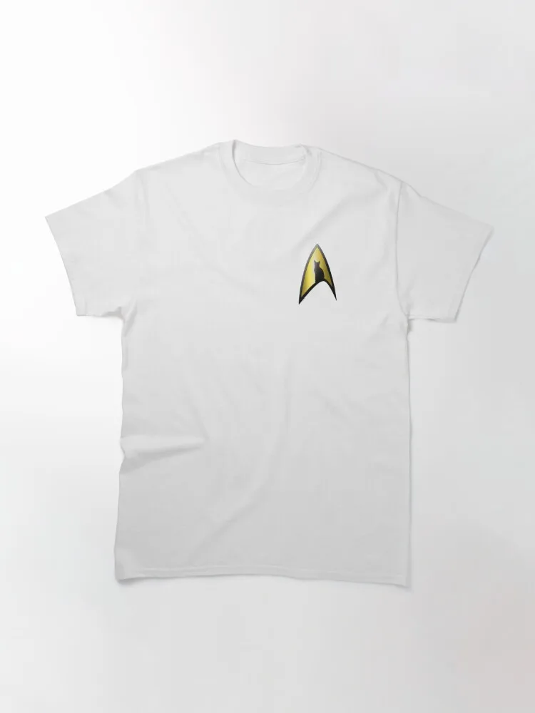 Starfleet Cat Classic T-Shirt 100% Cotton Streetwear High Quality