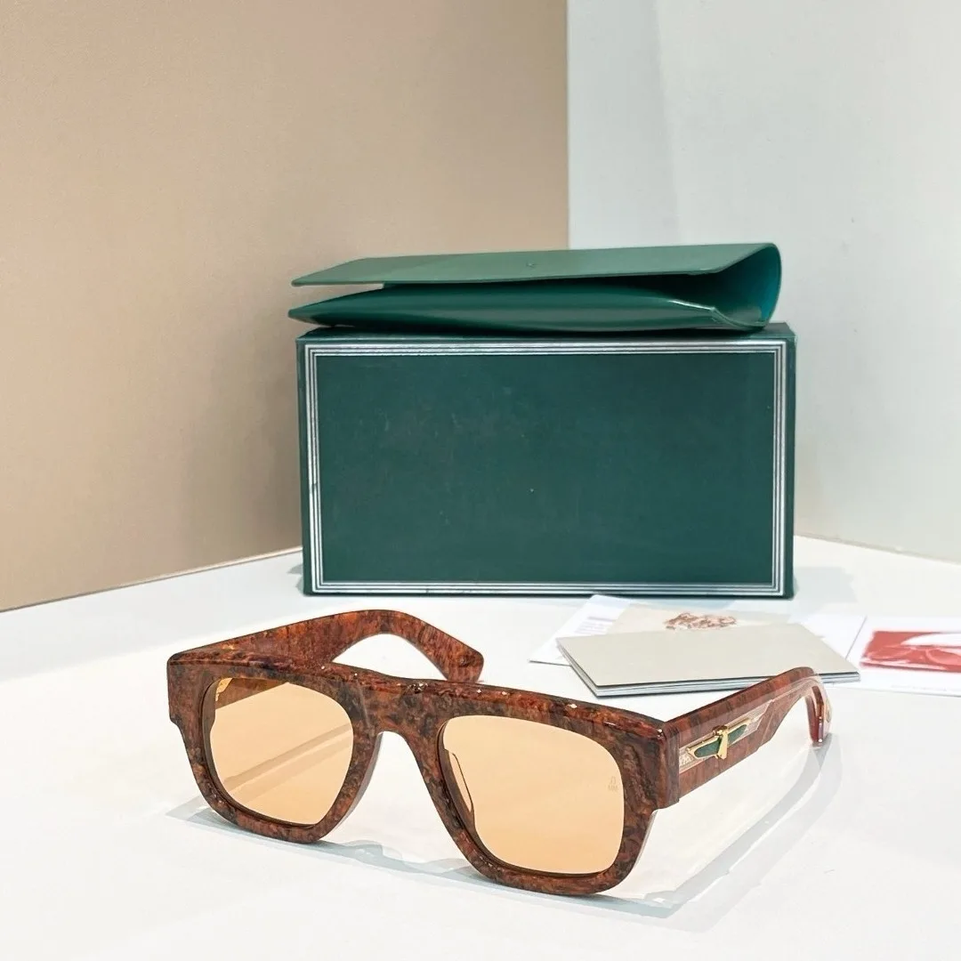 Polarized Square Sunglasses Acetate Frame UV400 Vintage Classic Fashion Eyewear for Men Women with Case