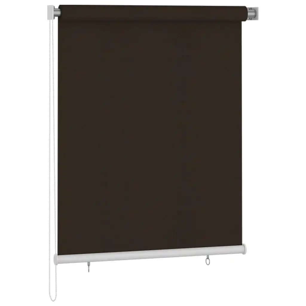 Außenrollo 120x140 cm Braun Thermische Jalousie mit Einstellbarer Lichtfilterung und Sichtschutz für Küche und Schlafzimmer