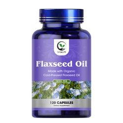 Flaxseed Oil 1200mg Softgels with 720mg ALA Omega 3 6 9 Supplement for Heart Health Made with Organic Cold Pressed Flaxseed Oil