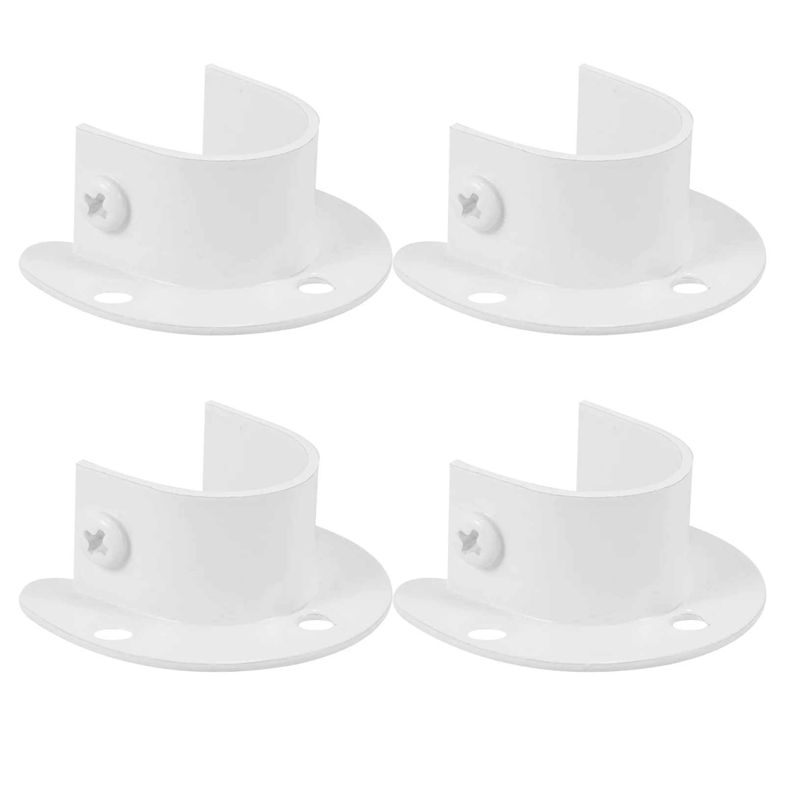 

4Pcs Thick Stainless Steel Wardrobe Closet Rod Brackets Pole Socket Support Holder for Shower Curtain Rod 25mm Rust Resistant