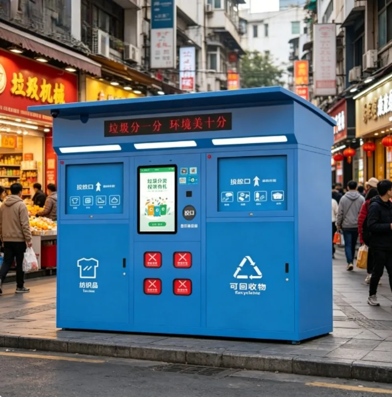 Reverse Vending Machine for Recyclable Waste with Cash Reward, QR Code and Point Incentive System