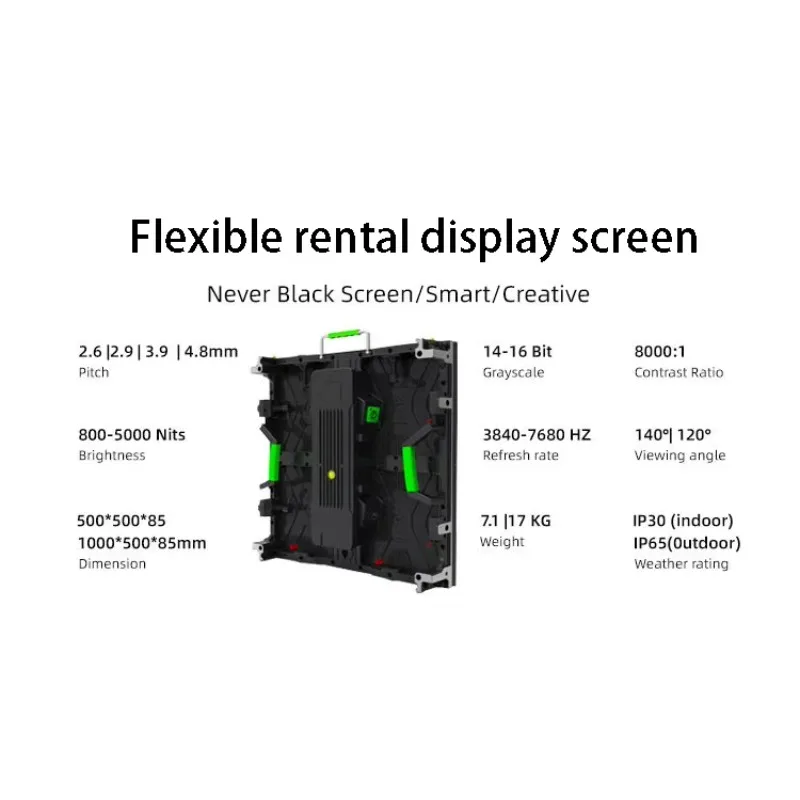 Indoor P3.91 Flexible Full Color LED Rental Display 600CD Brightness Curved Screen 5-Year Warranty 3840Hz Refresh Rate - view 5