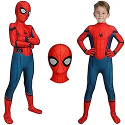 Anime Superheld Spiderman Cosplay Kostuum voor Kinderen Jongens Tobey Maguire Bodysuit Zentai Pak Spider Rode Jumpsuit Halloween Party
