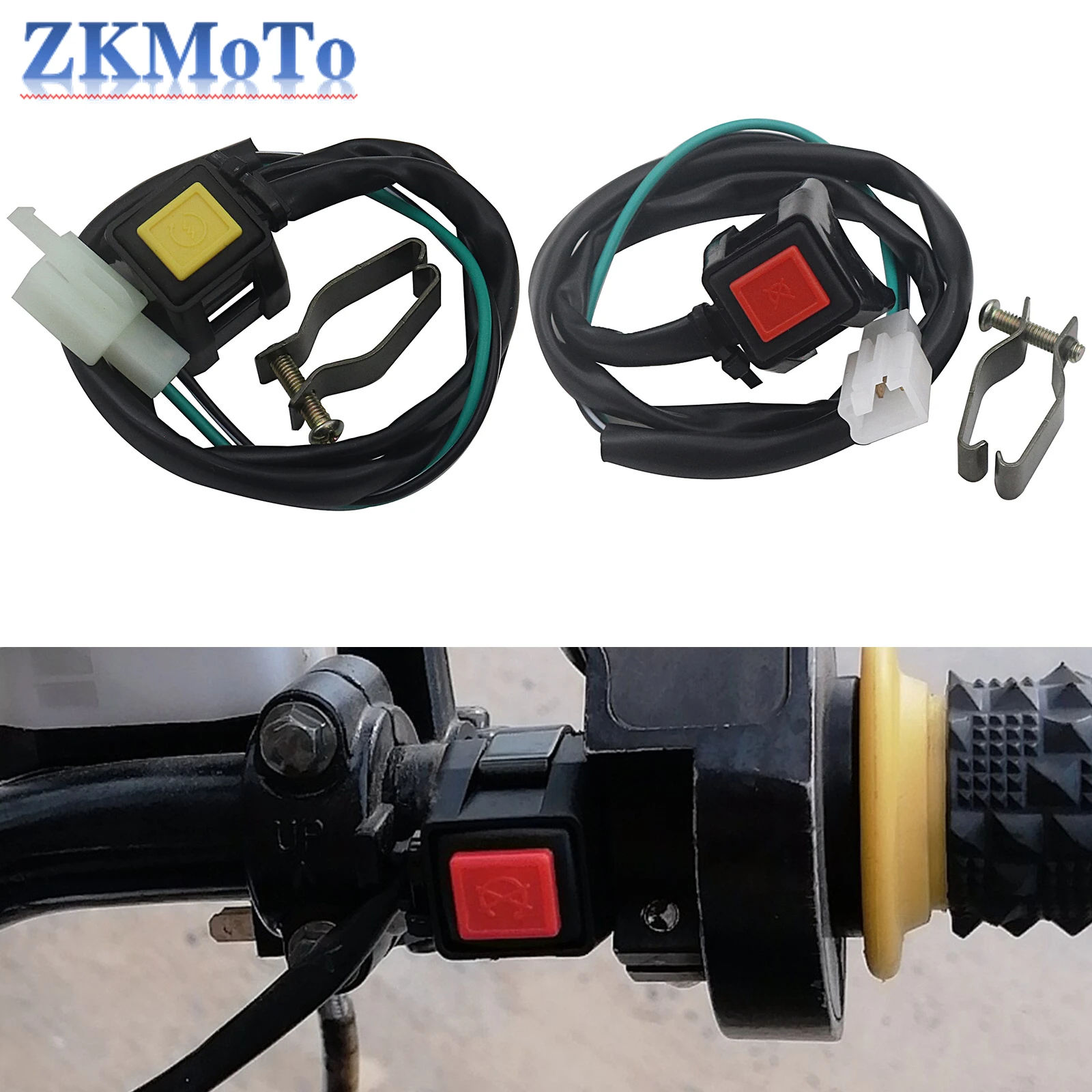 

22mm Durable ATV Motorcycle Dual Sport Quad Start Horn Kill Off Stop Switch Button Motorbike Accessories Control Handle Switches