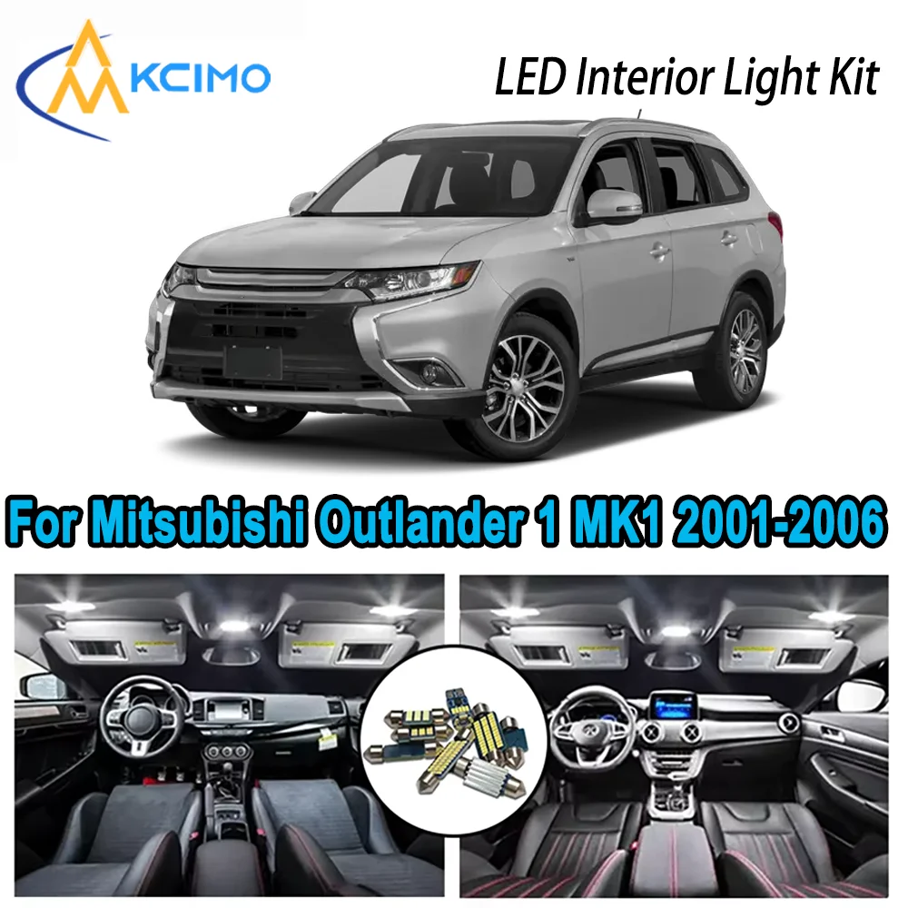 

Bright Premium LED Interior Kit for Mitsubishi Outlander 1 MK1 2001-2006 Dome Map Trunk Lamps Error Free Automotive Lighting
