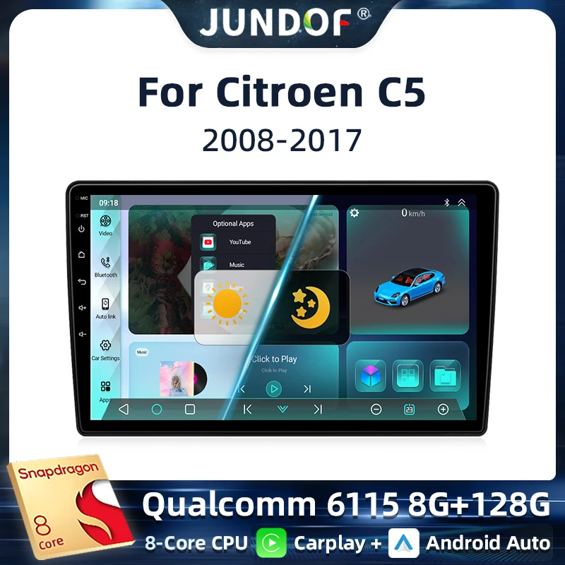 

Android 13 Carplay Car Radio Multimedia For Citroen C5 2008 2009 2010 -2017 navigation video DVD Autoradio Stereo 2din Head Unit