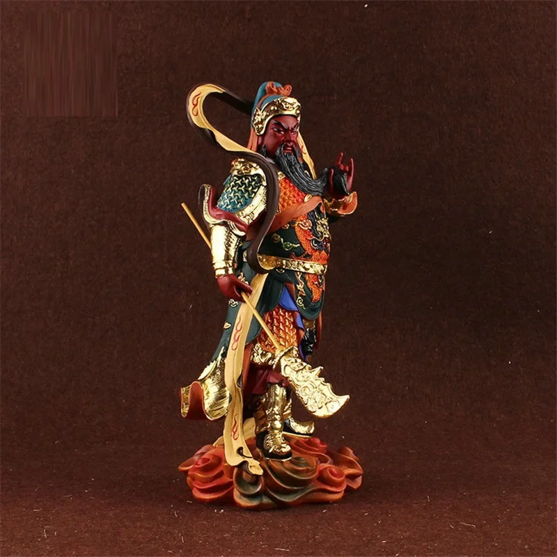 Resin Painting Guan Gong Buddha Statues Dharma Wealth Guan Yu Sculptures Room Home Decoration Accessories Three Kingdoms