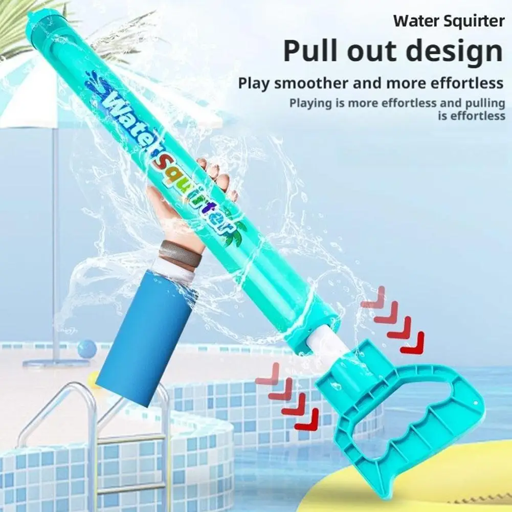 Divertimento all'aria aperta Estate Tirando Tipo Cannone ad acqua Spruzzatore da nuoto Giocattolo Kid Bambino Spiaggia Singolo tubo Uscita acqua Pistole ad acqua Giocattolo ad acqua