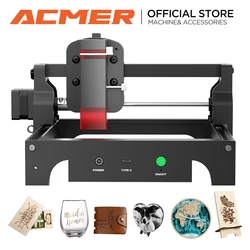 ACMER S1 Lasergravur 2,5 W Diode 45 ± 5 nm blau 24 W Leistung CNC hochpräzise Laserschneidmaschine Acryl Leder Holzbearbeitung