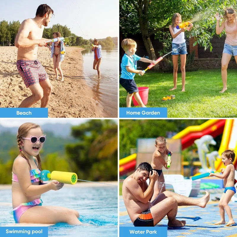 Pistolet à eau en mousse pour enfants, 20 paquets, pour piscine, plage, jardin, jeux d'eau en plein air pour enfants de 3 ans et plus, jouets d'été