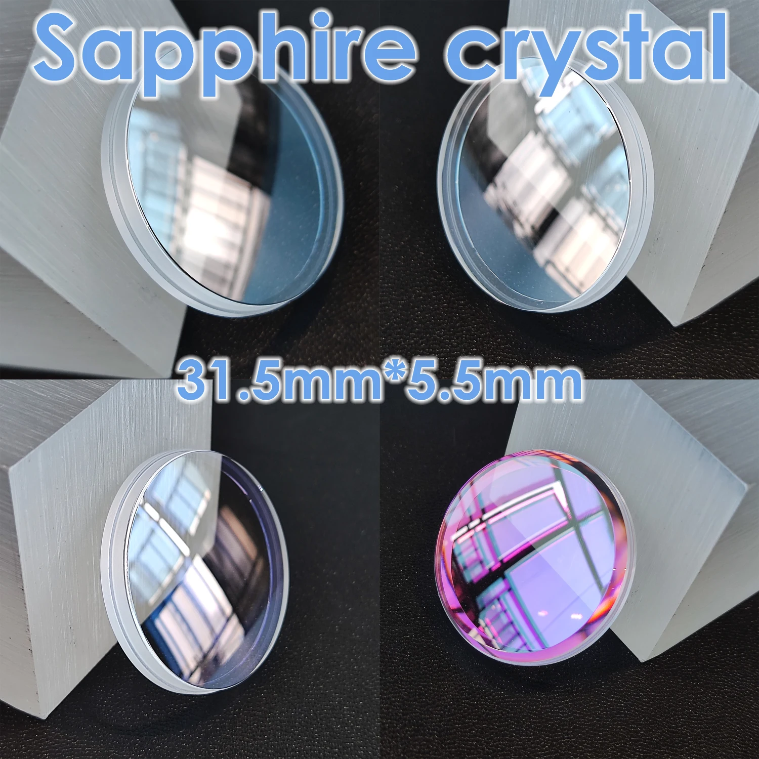 31,5 mm * 5,5 mm Saphirglas-Uhrenspiegel, Doppelkuppel-AR-Beschichtung, Antireflexionsfolie, passend für Uhrenteile der SRPD-Serie der SKX-Serie